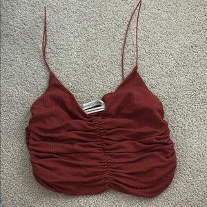 Urban Outfitters Red Ruched Top